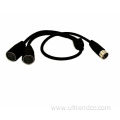 Splitter adapter cable dual extension audio cable